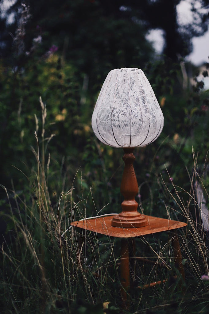 lampskärm vintage bordslampa