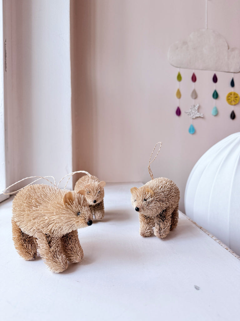 Rekvisita 3 st Julprydnad Björn Afroart