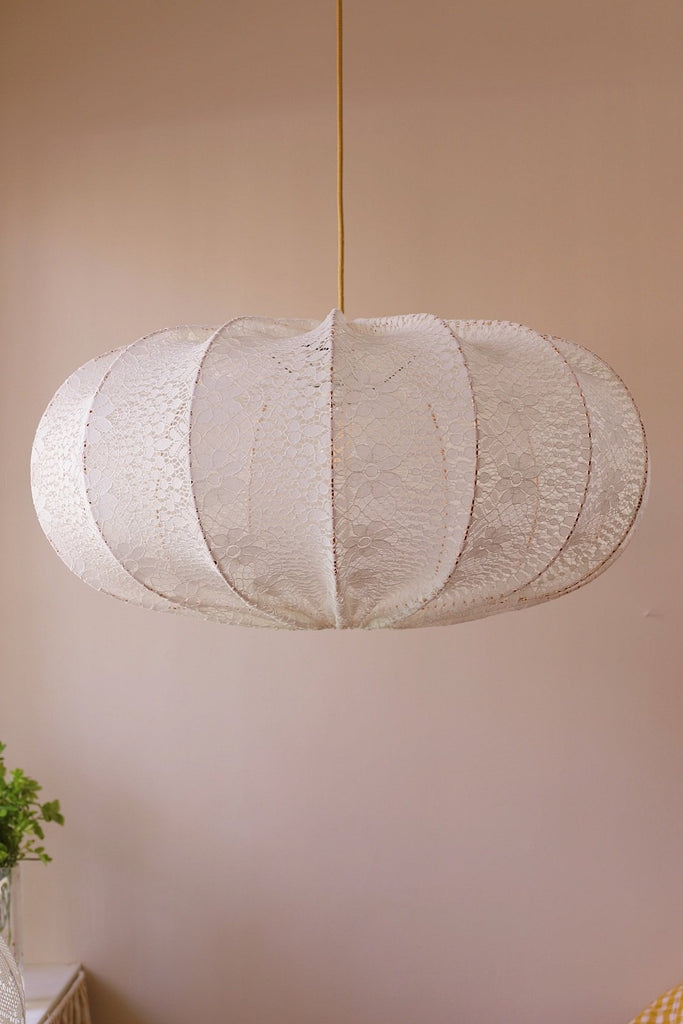 Stor taklampa Moln i spets & koppar
