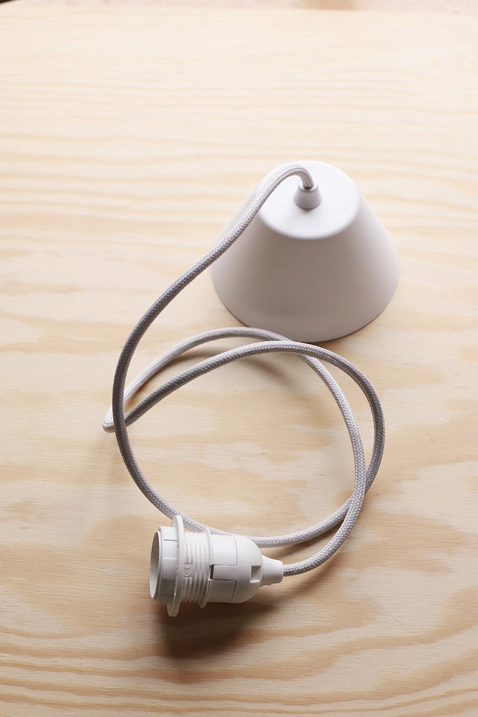 Kalk textilsladd till taklampa 1,2 meter Lampverket